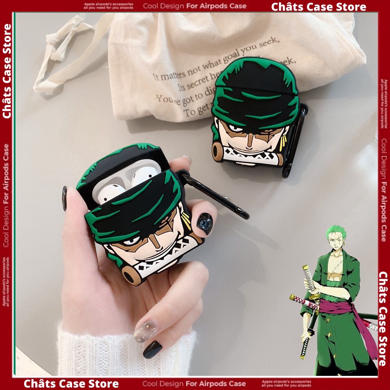 Case Ap 1/2 & Pro 🔥 Freeship 🔥 VỎ BỌC MODEL ZORO - ONE PIECE - Case Cho Tai Nghe Không Dây (Bluetooth)