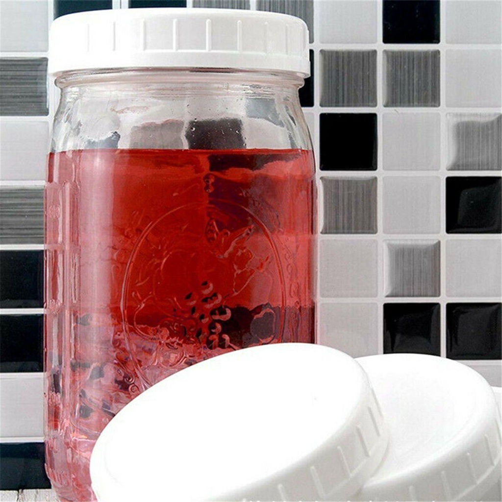 Bộ 10 Nắp Vít Nhựa Không Đường Viền Chuyên Dụng Cho Lọ Mason Jars