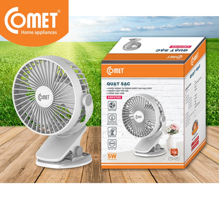 Quạt sạc COMET CRF0705 CHÍNH HÃNG [BH 12 tháng] (1 đổi 1)