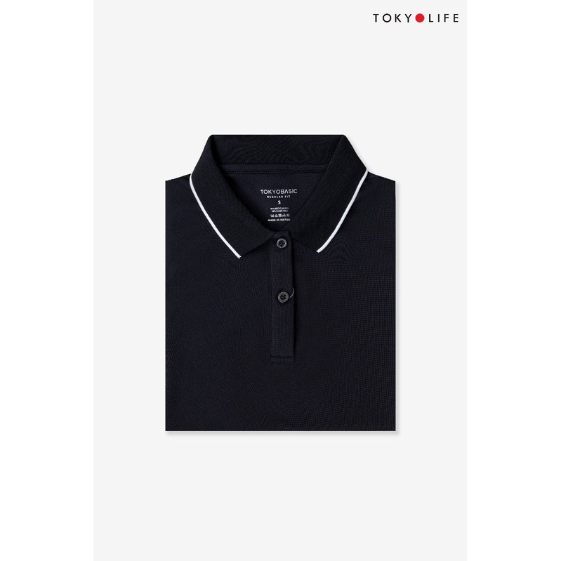 Áo Polo NỮ CAFÉ cổ phối 1 đường kẻ TOKYOLIFE I9POL008K