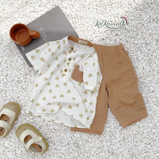 Set quần áo cổ tàu bổ trụ cho bé (KM22-ST235) Kakummi