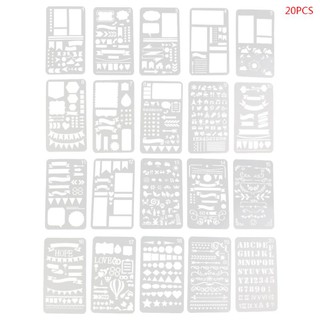 Bullet Journal Stencil Set Plastic Planner DIY Drawing Template Diary Craft
