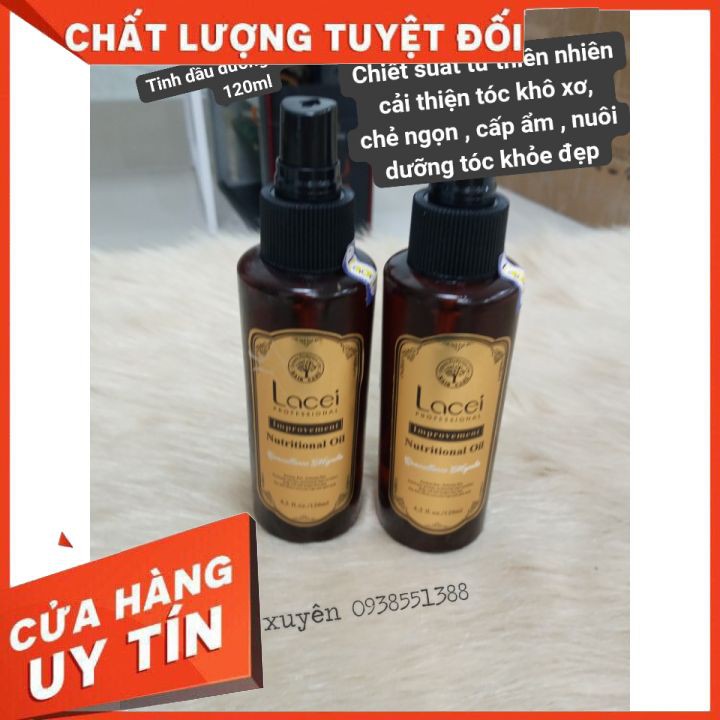 TINH DẦU DƯỠNG TÓC LACEI IMPROVEMENT NUTRITIONAL OIL 120ML nâu 😘FREESHIP 😘nuôi dưỡng,phục hồi cấp ẩm phục hồi tóc hư tổn | WebRaoVat - webraovat.net.vn