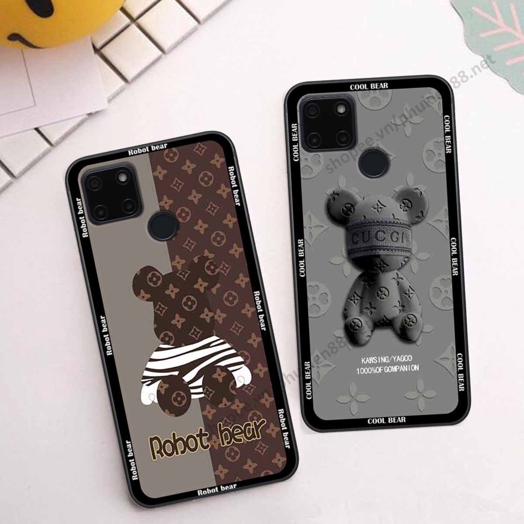 Ốp Realme 9i bear, k@ws thương hiệu phong cách ốp lưng thời trang cao cấp