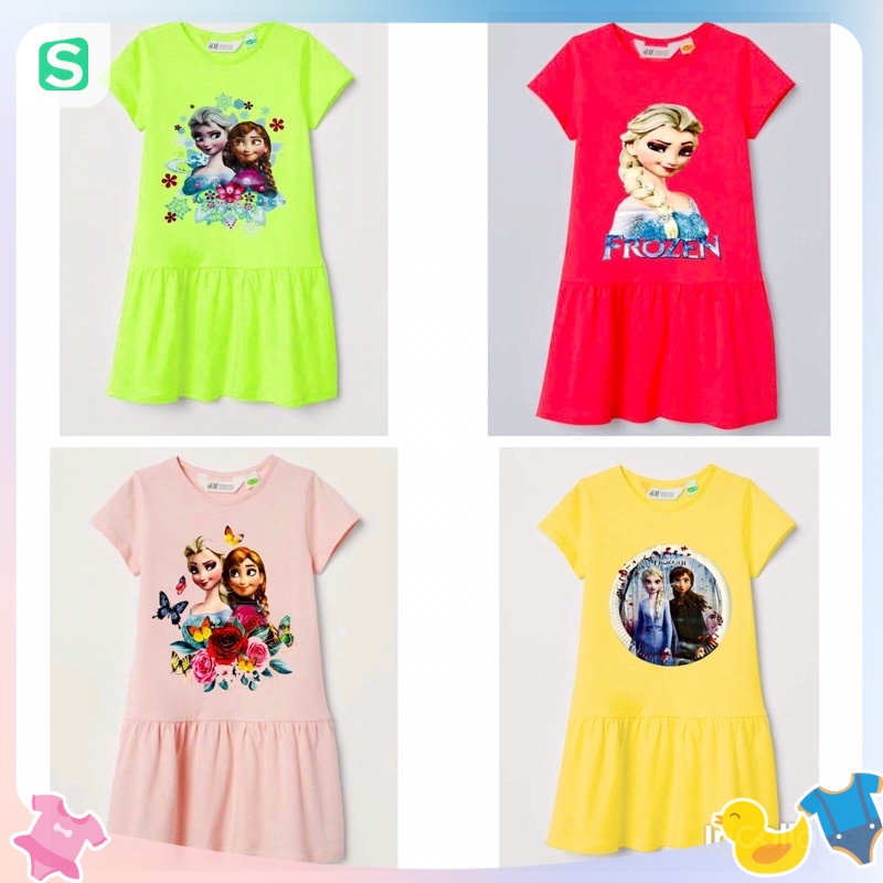 Đầm HM thân dài hình Elsa 2-14T