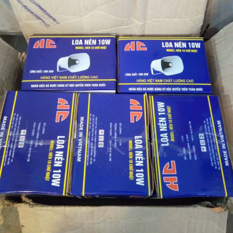 Loa Nén 10w HC hàng chuẩn, chuyên phục vụ bán hàng rong, quảng cáo sản phẩm- Loa thông báo