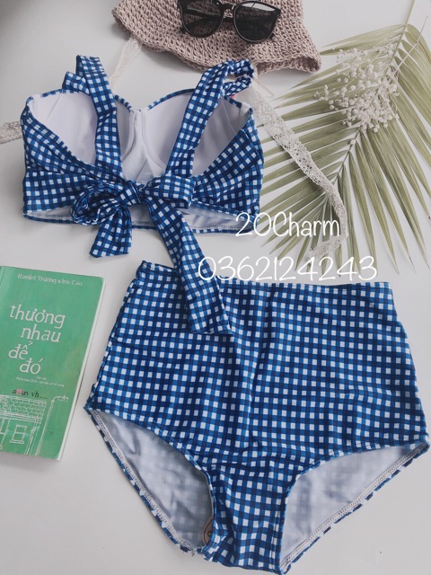 Set Bikini đi biển _ Bộ đồ bơi kẻ caro 💦20Charm💦 | BigBuy360 - bigbuy360.vn