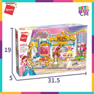 Bộ đồ chơi xếp hình thông minh cho bé gái qman 32012 phòng công chúa 282 chi tiết