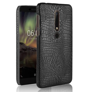 Ốp điện thoại họa tiết vân da cá sấu cao cấp cho Nokia 6 2018