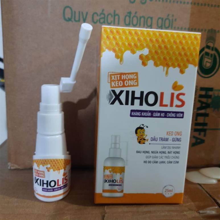 Xịt Họng Keo Ong Xiholis Giảm Ho ,Đau Ngứa Rát Họng Chai 25ml