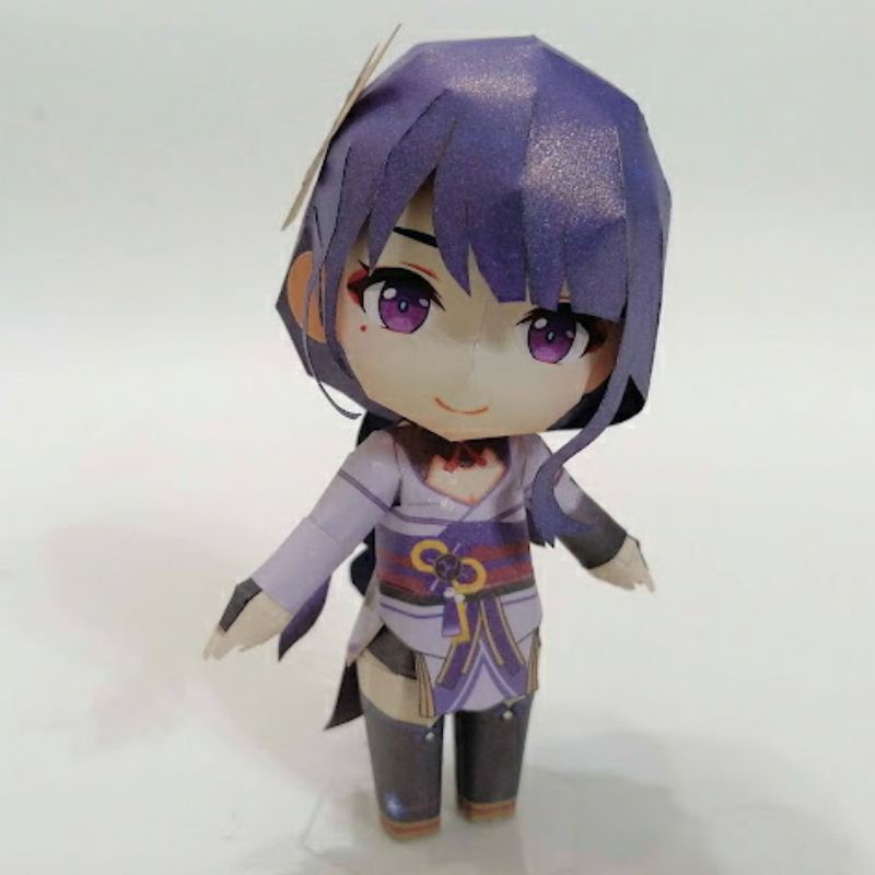 Mô hình giấy anime girl Chibi Raiden Shogun  game