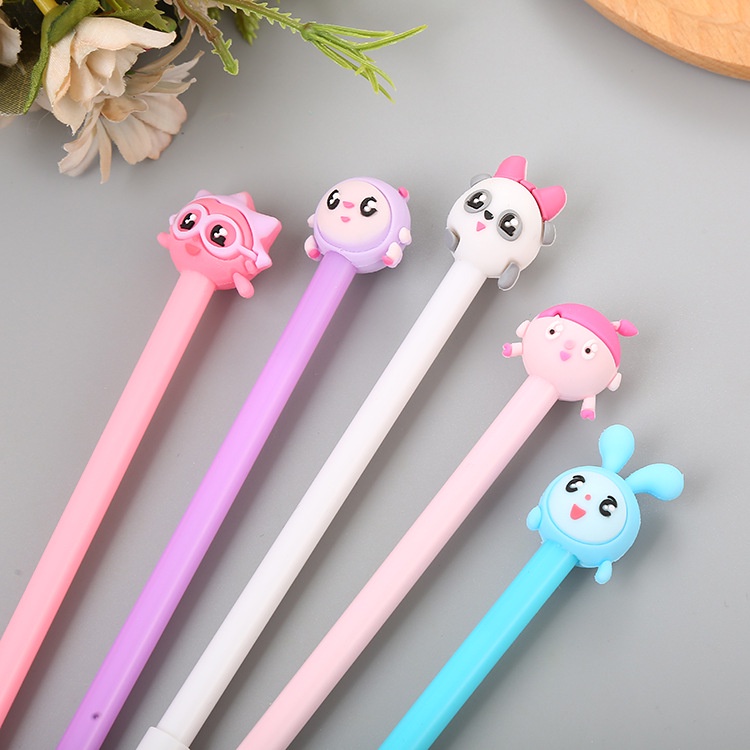 Bút bi nước mực gel Pison, bút bi cute mực đen ngòi kim 0.38mm - 01 bút