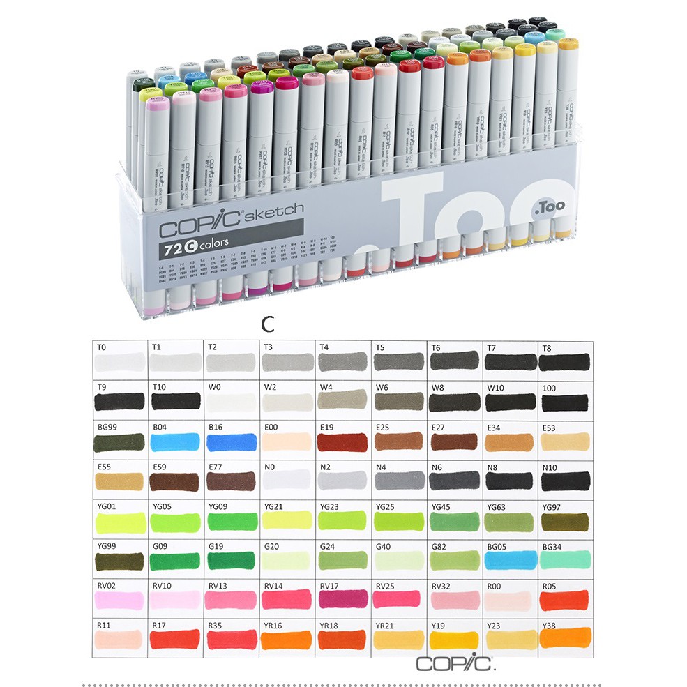 Màu marker Copic sketch 1 cây bán lẻ HKUK mua ít nhất 10c đọc kĩ mô tả bên dưới