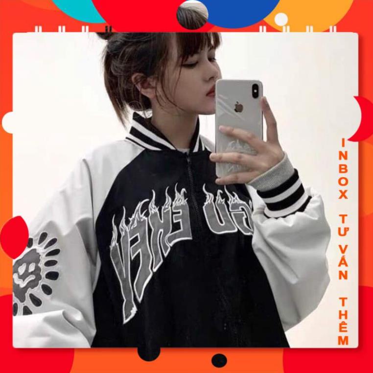 Áo swt nỉ cổ tròn cotton tay bồng ------- ÁO KHOÁC BOMBER KAKI JACKET UZZLANG CHỮ LỬA TaXuyenDietHN SHOP