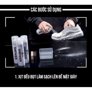 Bình xịt vệ sinh giày ,chai vệ sinh tẩy trắng giày dép xịt bọt tuyết sneaker