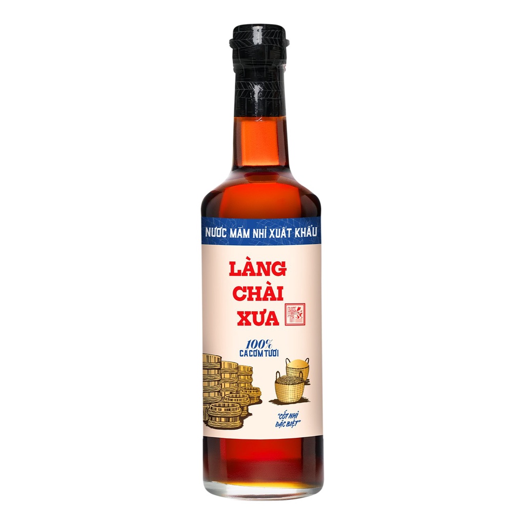 Nước Mắm Nhỉ Làng Chài Xưa Xuất Khẩu Nhãn Xanh Chai Thủy Tinh 500ml Cốt Nhỉ Đặc Biệt Vị Dịu Nhẹ