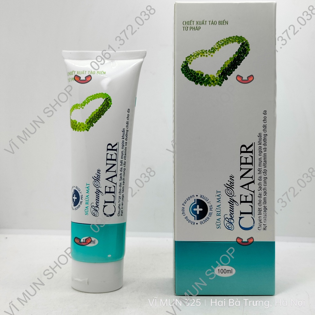 Sữa rửa mặt Beauty Skin CLEANER tuýp 100ml - Sạch da, hết mụn, ngừa khuẩn