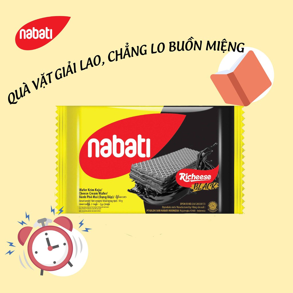Combo 5 bánh xốp Nabati đủ vị  gói 52g