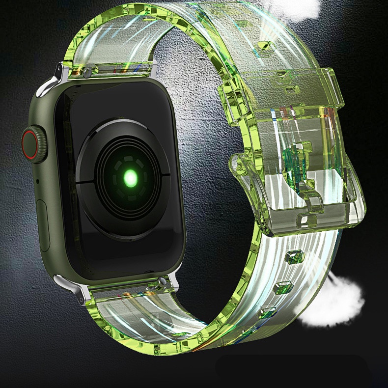Dây Đeo Trong Suốt Cho Đồng Hồ Thông Minh Apple Watch 7/6/5/4/3/2/1/SE 38mm 40mm 41mm 42mm 44mm 45mm