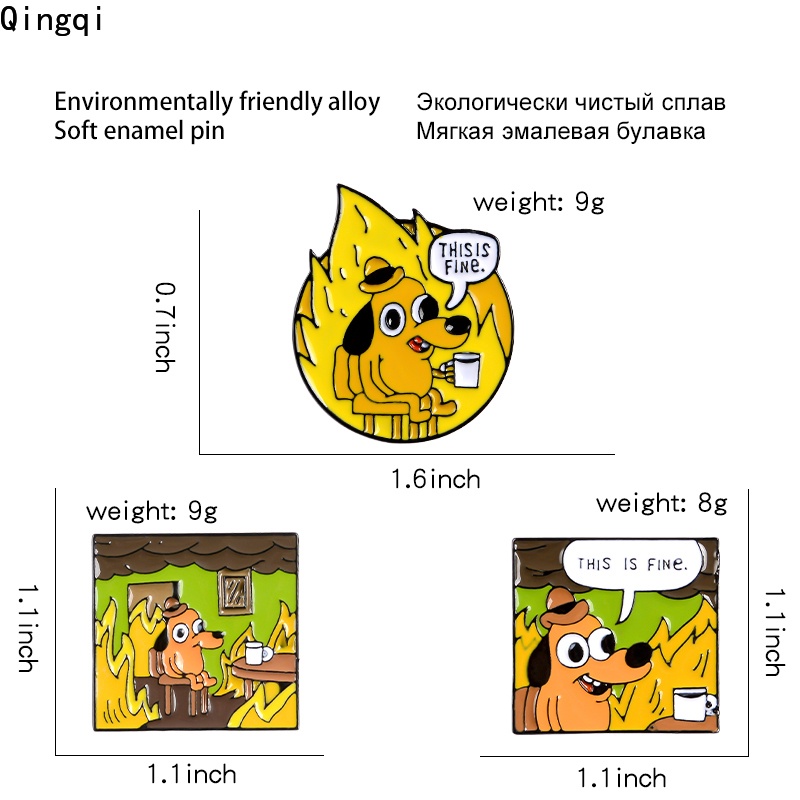 Ghim cài áo MISS ZOE kiểu chú chó hoạt hình ngộ nghĩnh