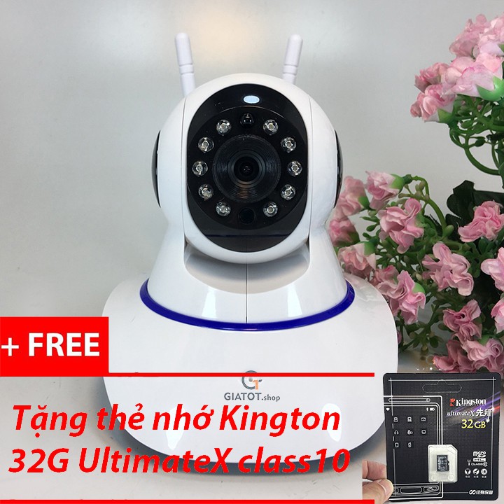Camera wifi 2 râu yoosee GIATOT.shop HD-720P S100 tặng kèm thẻ nhớ camera 32G