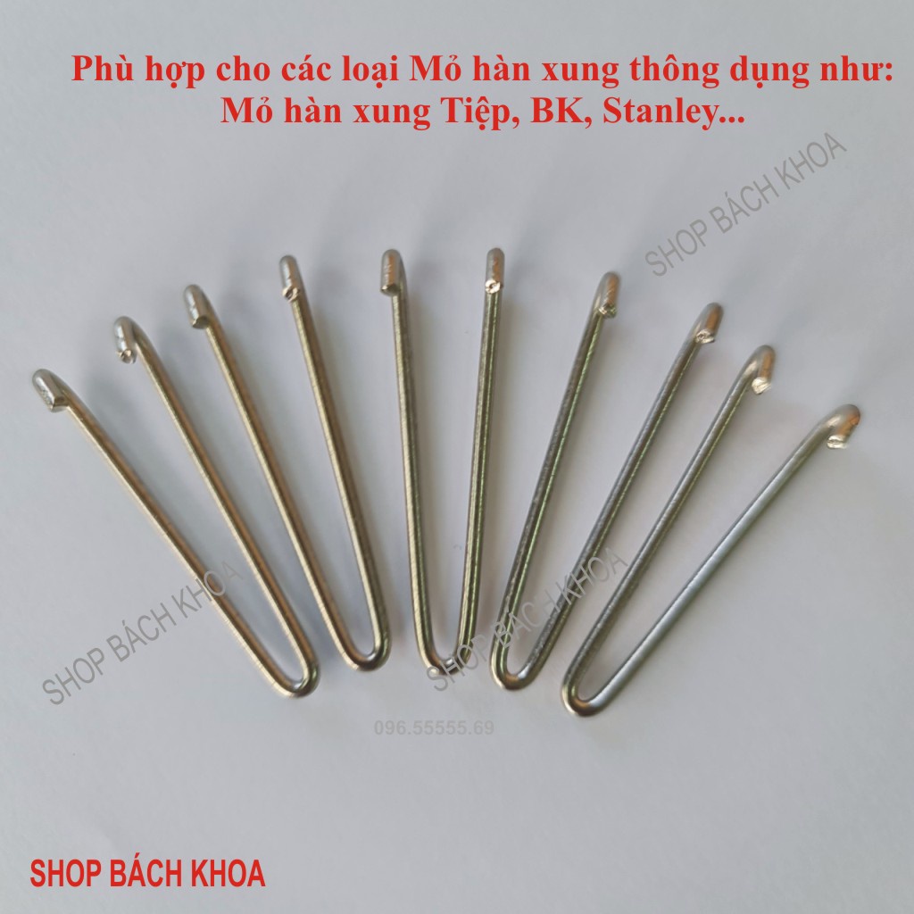 Mũi mỏ hàn xung BK bằng đồng mạ hợp kim, dùng cho tất cả các loại mỏ hàn xung 100W, 125W, 150W