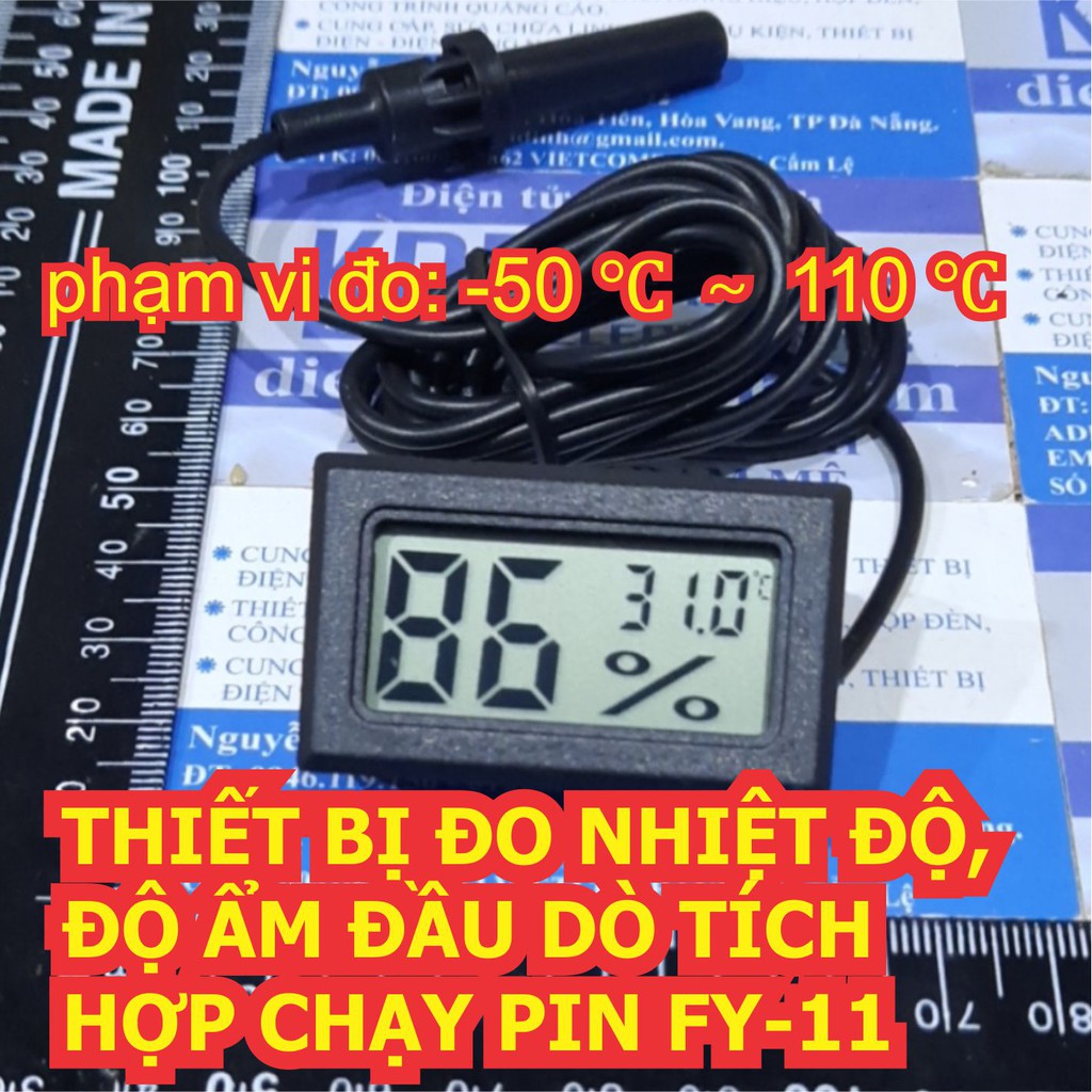 THIẾT BỊ ĐO NHIỆT ĐỘ, ĐỘ ẨM CÓ ĐẦU DÒ NGOÀI CHẠY PIN FY-12 kde6965