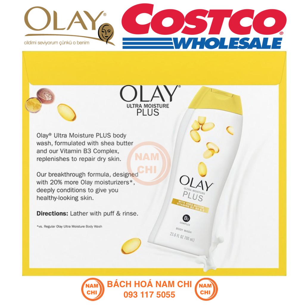 [HÀNG MỸ] SỮA TẮM OLAY VÀNG OLAY ULTRA MOISTURE PLUS+ 700ML MẪU MỚI NHẤT (CHUẨN USA)