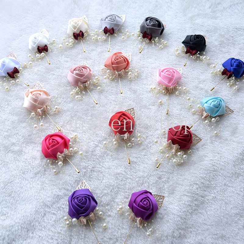 Ghim Cài Áo Hình Hoa Dành Cho Cô Dâu Chú Rể