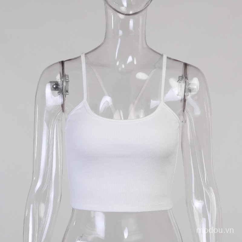 Áo Hai Dây Mảnh Chất Cotton Thiết Kế Hở Lưng Quyến Rũ | BigBuy360 - bigbuy360.vn