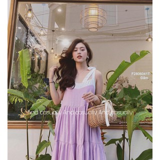 Đầm maxi đũi 2 dây cột nơ cực xinh!