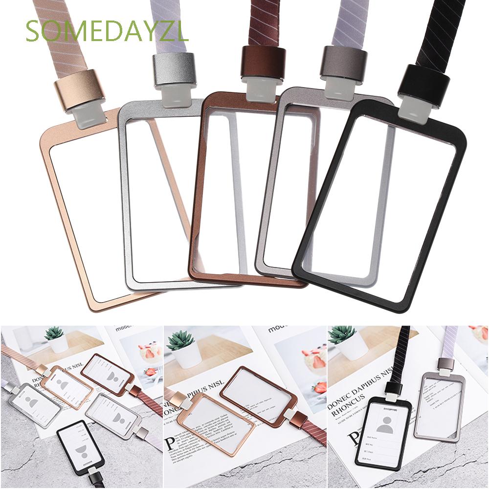 (Hàng Mới Về) Vỏ Đựng Thẻ Id Bằng Nhôm Chống Nước Có Dây Đeo Tiện Dụng