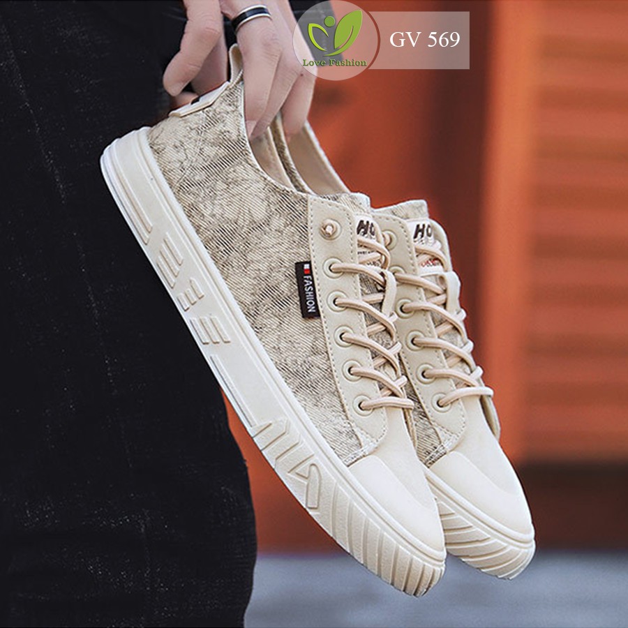 Giày Lười Vải Nam Họa Tiết Hoa Văn LOVEFASHION Giầy Vải Size Từ 38 Đến 43 GV569 | BigBuy360 - bigbuy360.vn