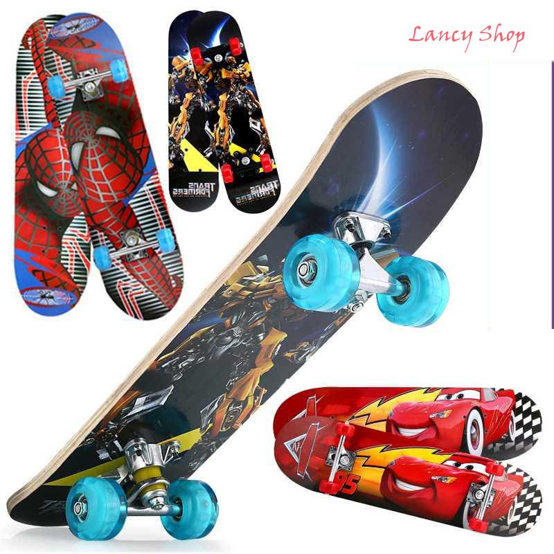 Ván trượt thể thao skateboard Ván trượt trẻ em chất liệu gỗ phong ép cao cấp  tải trọng 180kg mặt nhám vt165a