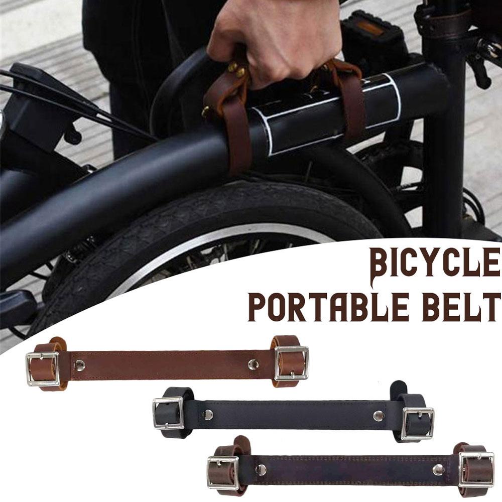 Dây Đai Da Bảo Vệ Tay Lái Xe Đạp Gấp Gọn