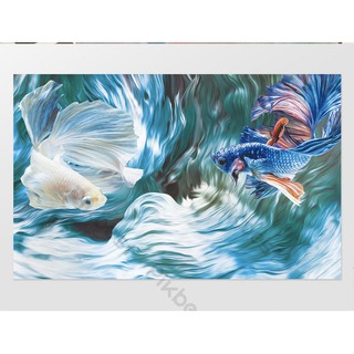 Tranh dán tường đôi cá phướng