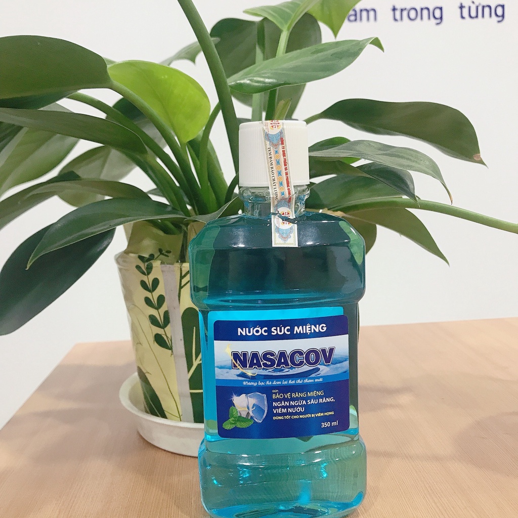 Nước Súc Miệng NASACOV 350ml- Hương bạc hà đem lại hơi thở thơm mát- Bảo vệ răng miệng, ngừa sâu răng, viêm nướu