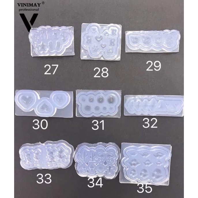 Khuôn silicon Tạo hình charm  “random hình “ deal sốc