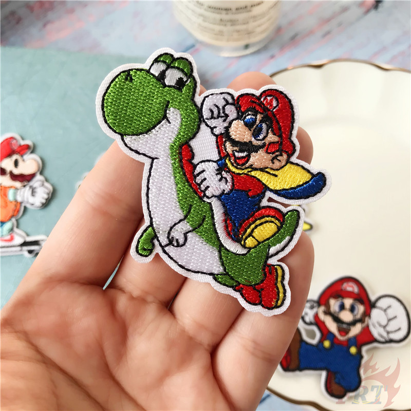 Miếng vá ủi thêu quần áo hình Super Mario đáng yêu