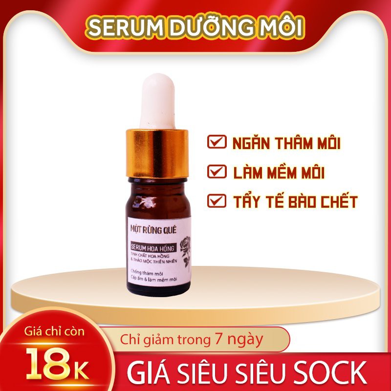 Serum Tinh Chất Dưỡng Môi Hoa Hồng🌹Chống Thâm, Tẩy Tế Bào Chết 🌺Dưỡng Môi Mềm Từ Thiên Nhiên- Bảo Hành 1 Đổi 1