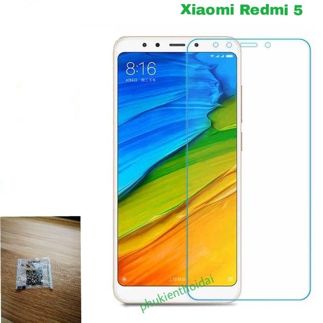 kính cường lực xiaomi redmi 5 trong suốt loại tốt 9H / 2.5D ( tặng keo chống hở mép ) ko full màn