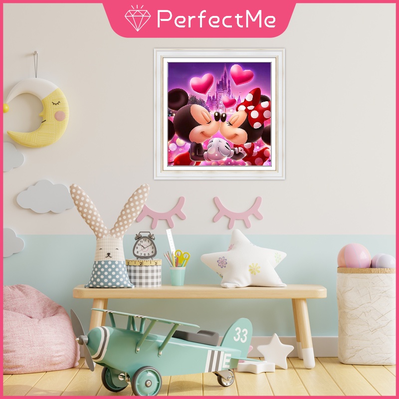 Tranh Đính Đá 5D Tự Làm Hình Chuột Đáng Yêu 30X30Cm Trang Trí Nhà Cửa