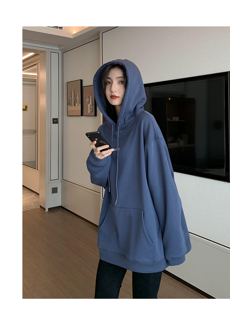 2020 new autumn and winter long-sleeved women's hooded Korean loose top outerwear sweater jacket