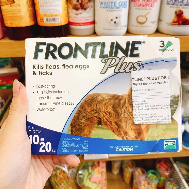 Thuốc nhỏ gáy trị ve rận Frontline Plus cho chó mèo ( 1 tuýp )