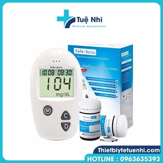 Máy đo đường huyết Safe Accu - Sinocare Đức - Tặng kèm 50 que thử và 50 kim