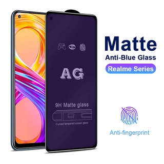 Kính Cường Lực Chống vân tay Tia Sáng Xanh Full Màn Hình Cho Realme C35 C2 C3 C11 X50 X2 X3 5i 6i Xt 2 3 5 6 Pro