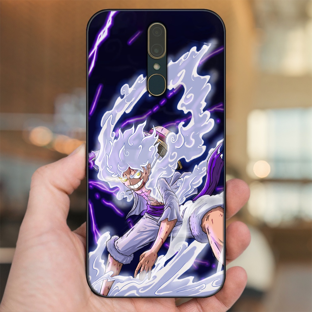 Ốp lưng Oppo F11 viền đen in hình Luffy One Piece