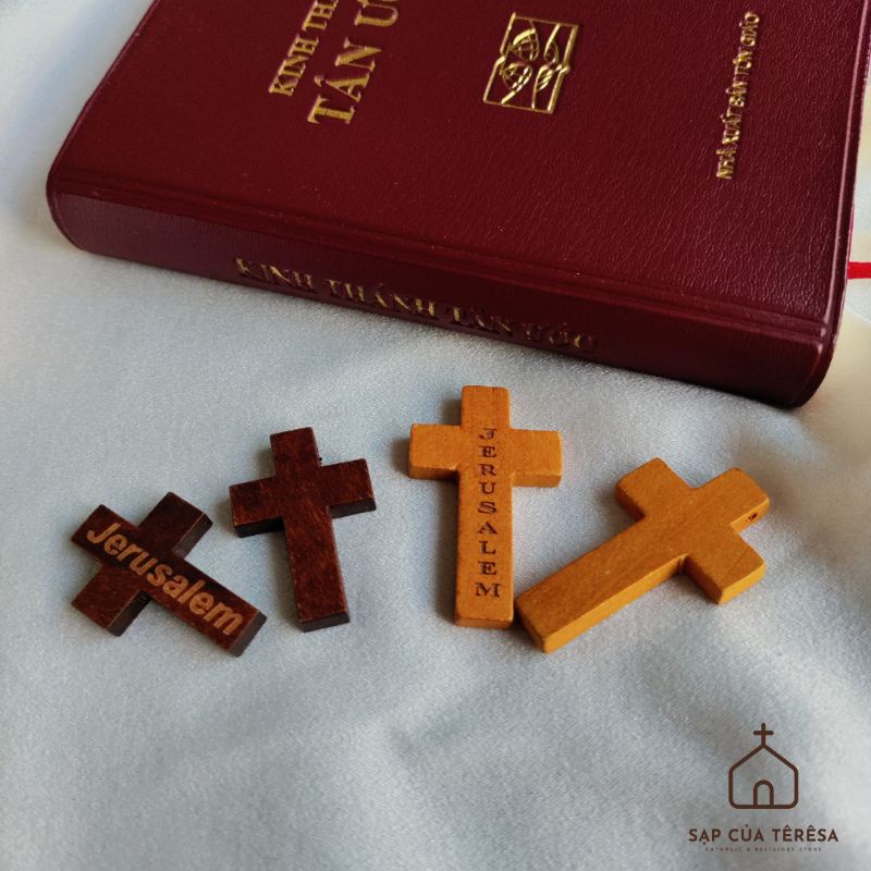 Thánh Giá gỗ khắc chữ Jerusalem - Sạp của Teresa Catholic