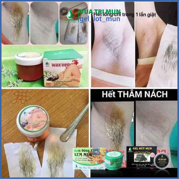 ( CHÍNH HÃNG ) WAX LÔNG VEO Tẩy sạch MỌI VÙNG Lông + TẶNG kèm giấy wax và que gạt ( Triệt lông Vĩnh viễn) mới.