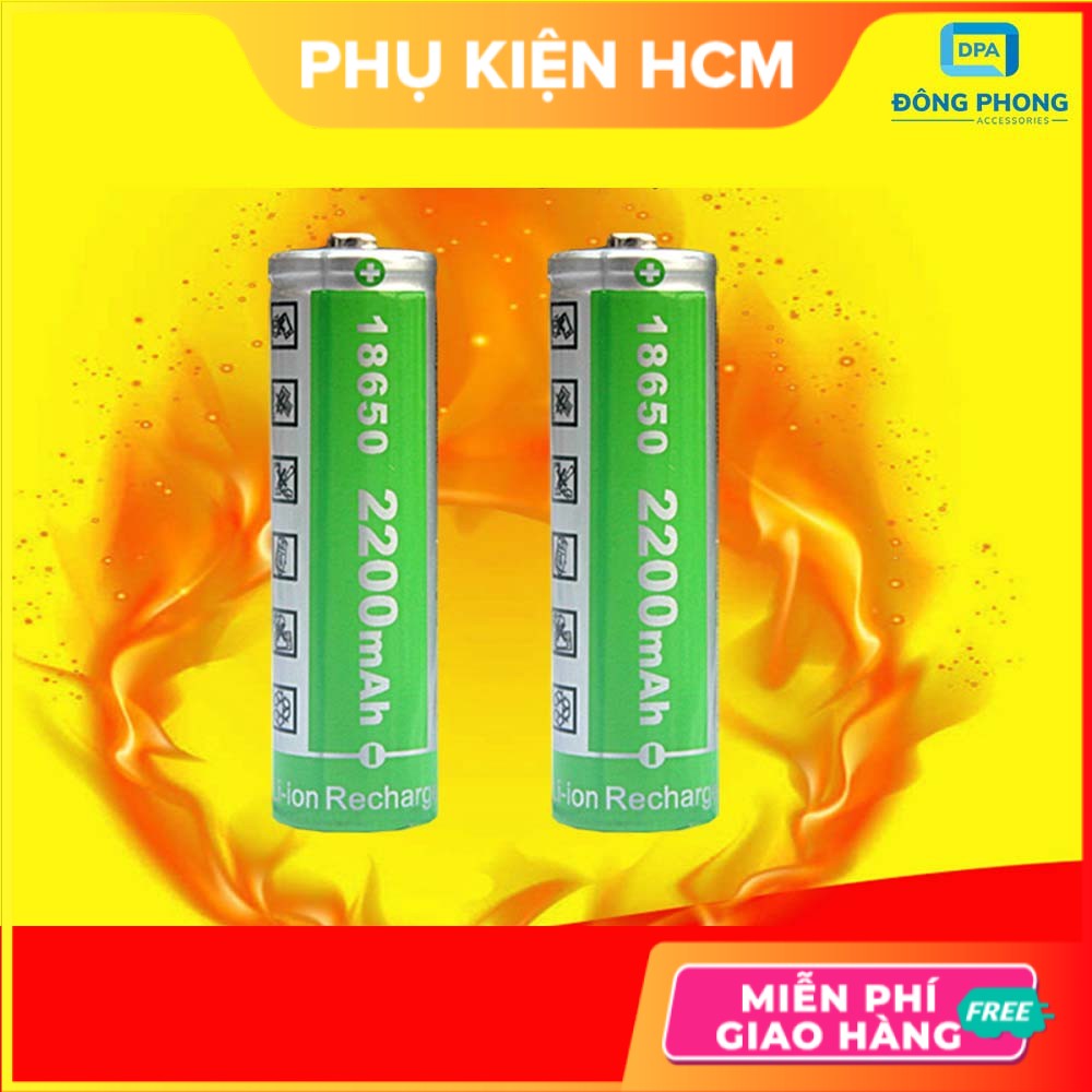 Pin Sạc 18650 4.2V 2200mAh ❣️FREESHIP❣️ Lithium-ion - Phụ Kiện HCM